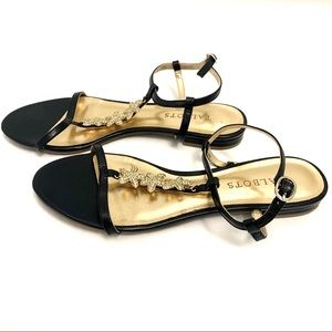 Talbots Faira Twinkling Starfish Sandals Black 8.5